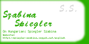 szabina spiegler business card